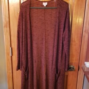 LULAROE SARAH LONG SWEATER SIZE L